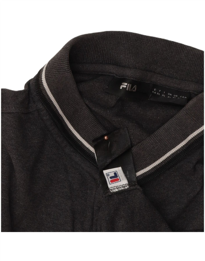 FILA Herren Poloshirt XL Grau Baumwolle