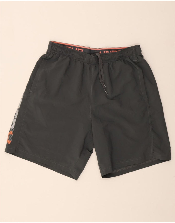 Under Armour Herren Heat Gear Graphic Sportshorts, großes graues Polyester
