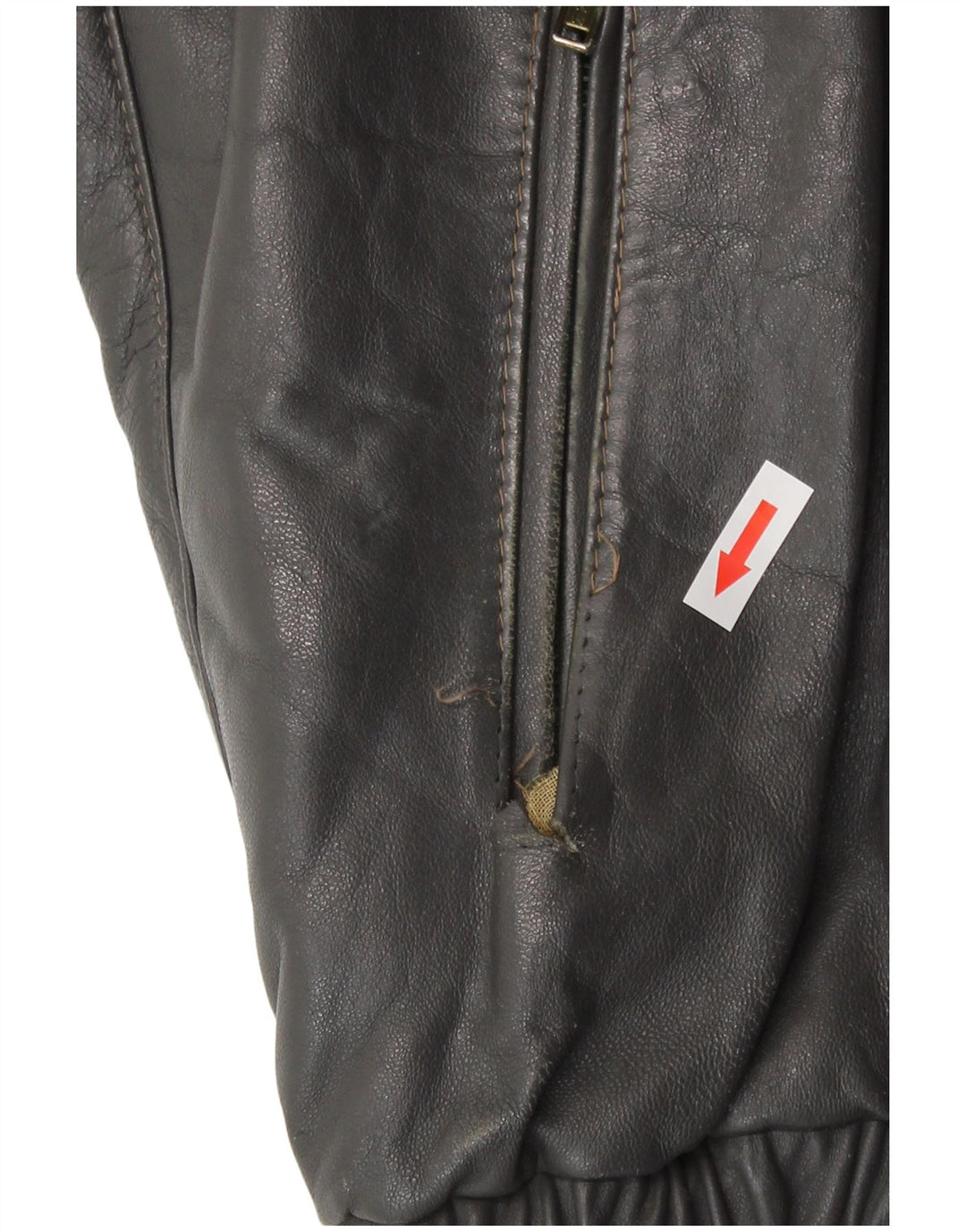 Vintage Herren Lederjacke IT 52 XL Graues Leder