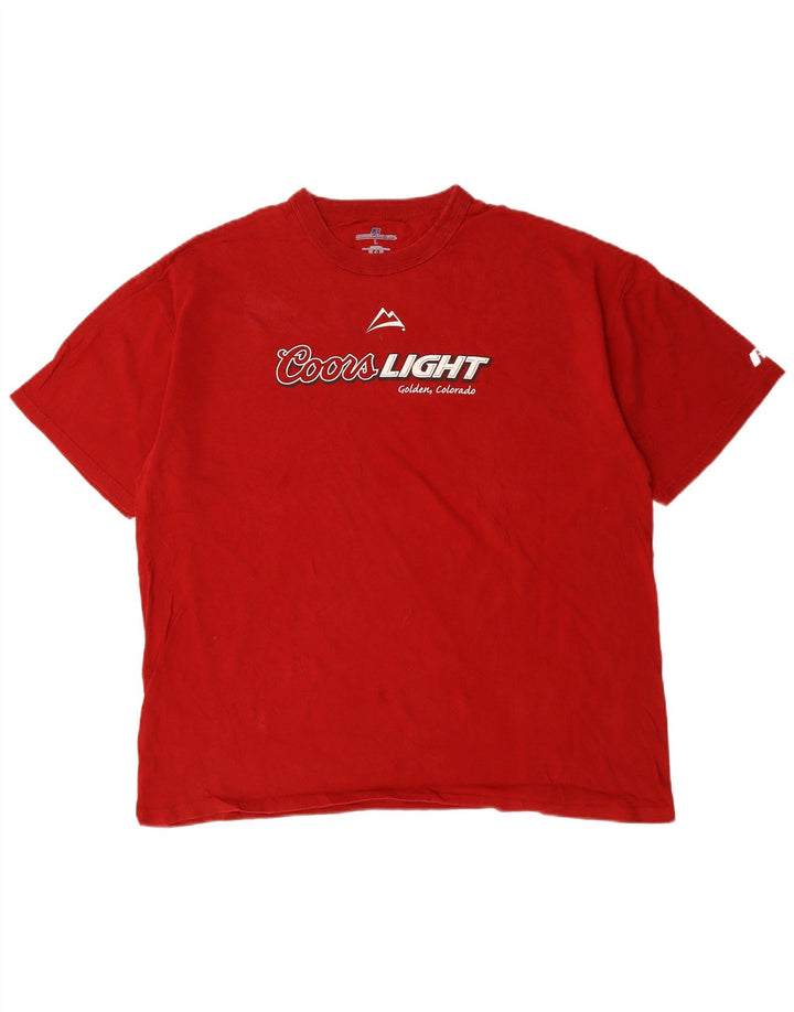 RUSSELL ATHLETIC Herren-T-Shirt mit Grafik, Größe L, aus roter Baumwolle