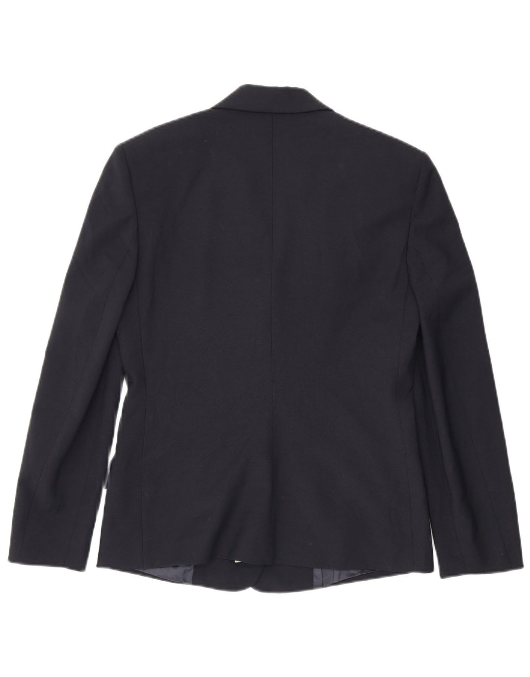 Benetton Damen 3-Knopf-Blazerjacke IT 44 Mittelmarineblaues Polyester
