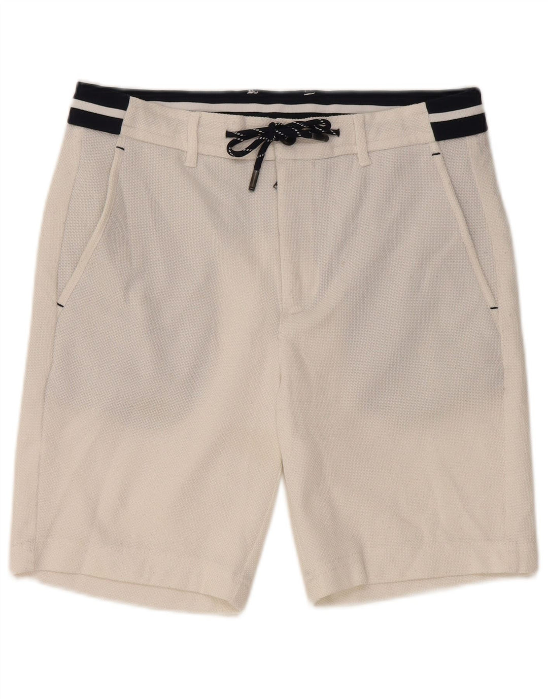 Badeshorts für Herren von Zara, Größe S, Weiß, Colourblock-Polyester