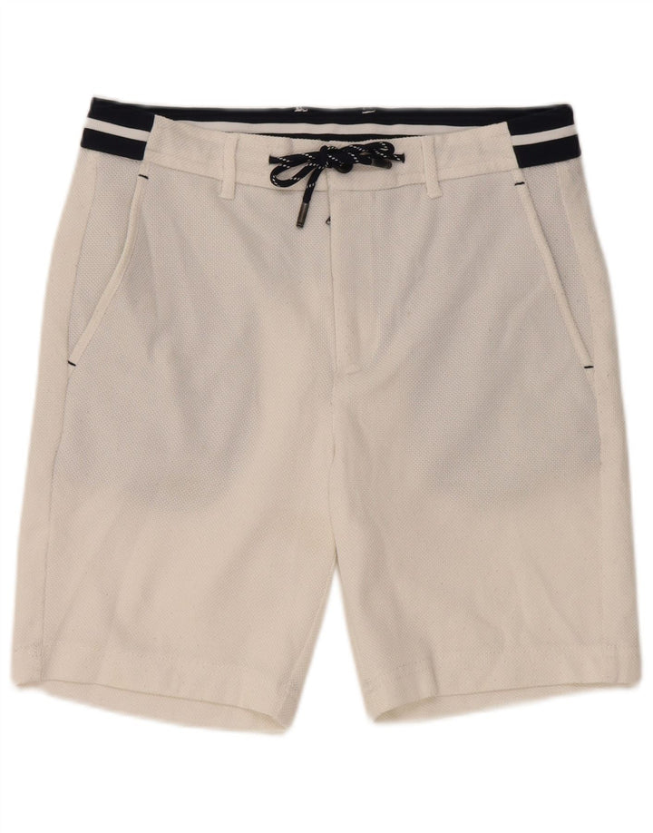 Badeshorts für Herren von Zara, Größe S, Weiß, Colourblock-Polyester