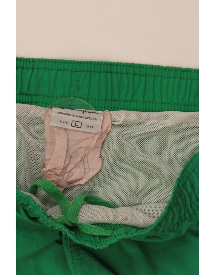 Champion Herren-Badeshorts mit Grafik, groß, grünes Farbblock-Polyester