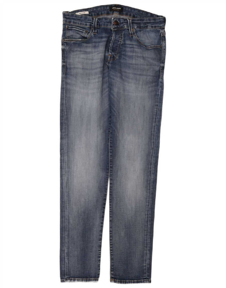 Jack & Jones Herren GLENN Slim Jeans W33 L32 Blaue Baumwolle