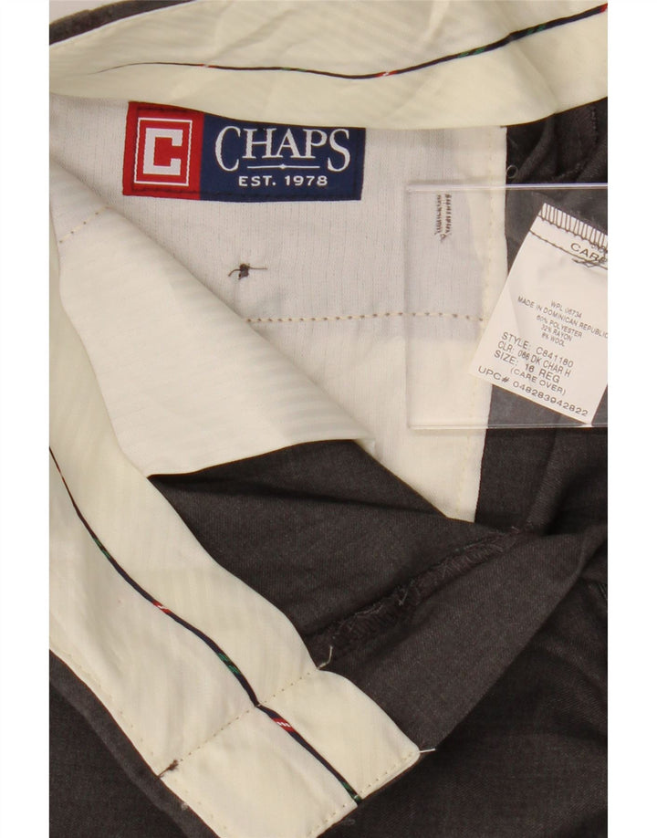 CHAPS Boys Straight Suit Trousers 15-16 Years W30 L30 Grey Polyester Vintage Chaps and Second-Hand Chaps from Messina Hembry 