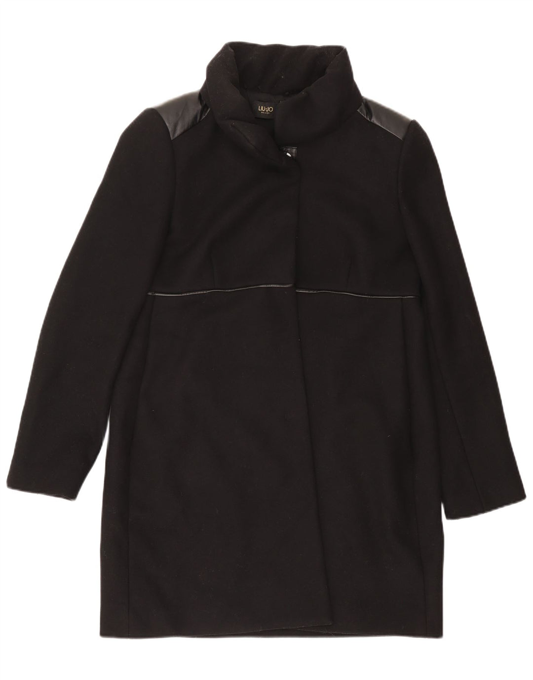 Liu Jo Damen Mantel IT 48 XL Schwarze Wolle