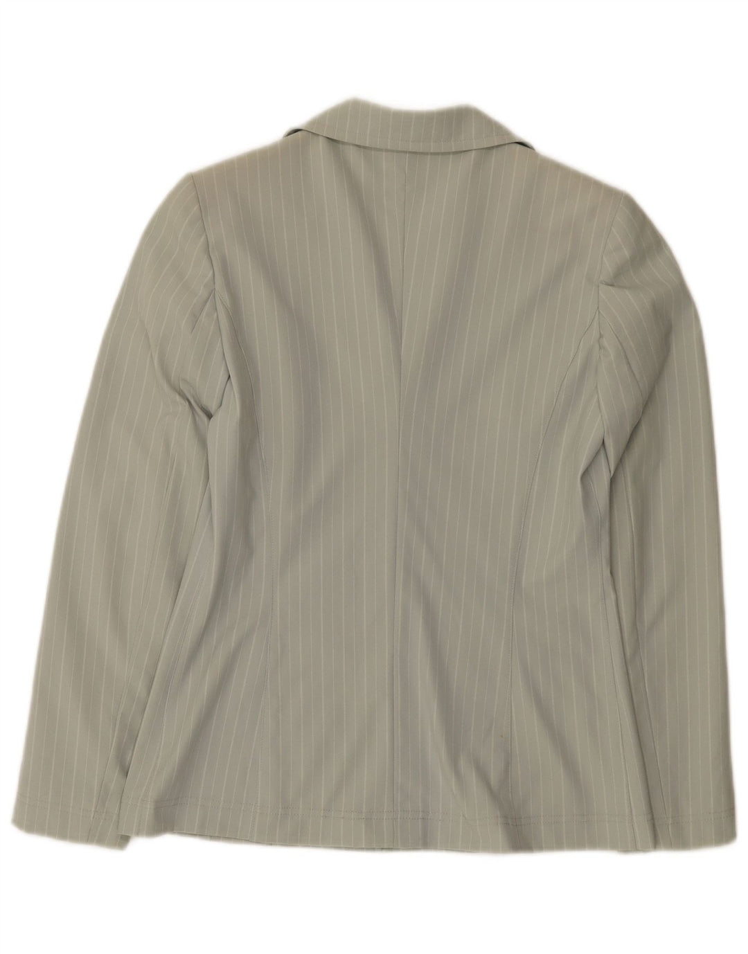Marella Damen Blazer Jacke UK 12 Mittelgrün gestreift Polyamid