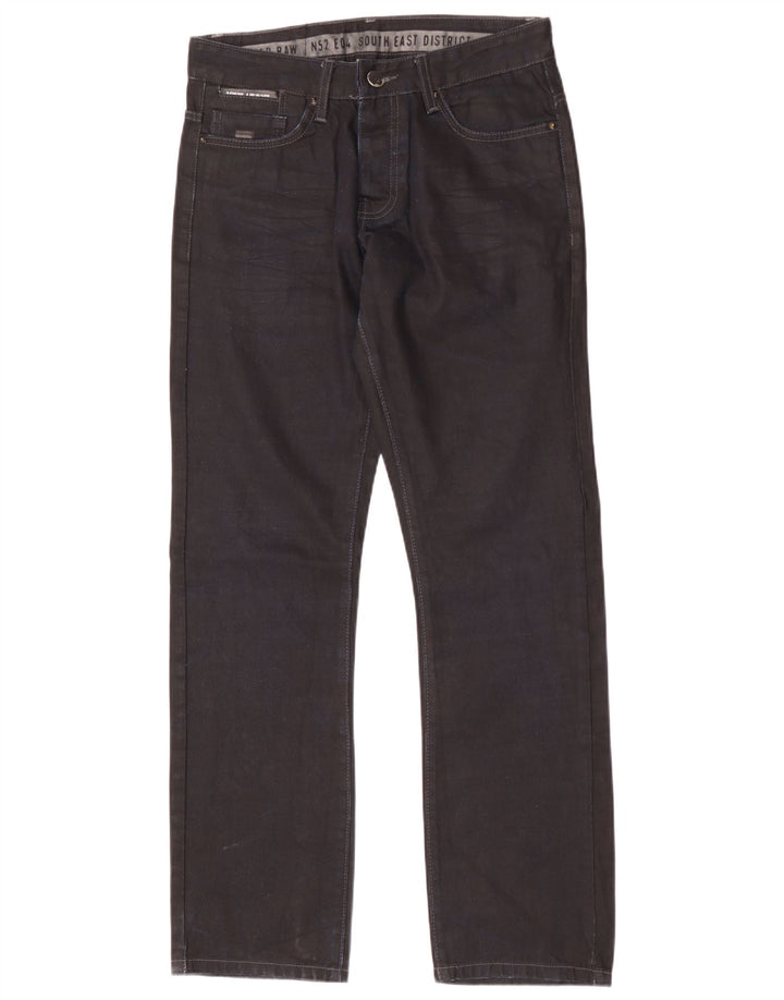 G-STAR Herren Straight Jeans W31 L34 Schwarze Baumwolle