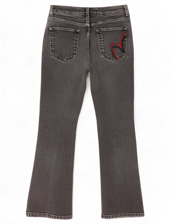 Marks & Spencer Damen Per Una Bootcut Jeans UK 14 Medium W30 L27 Grau