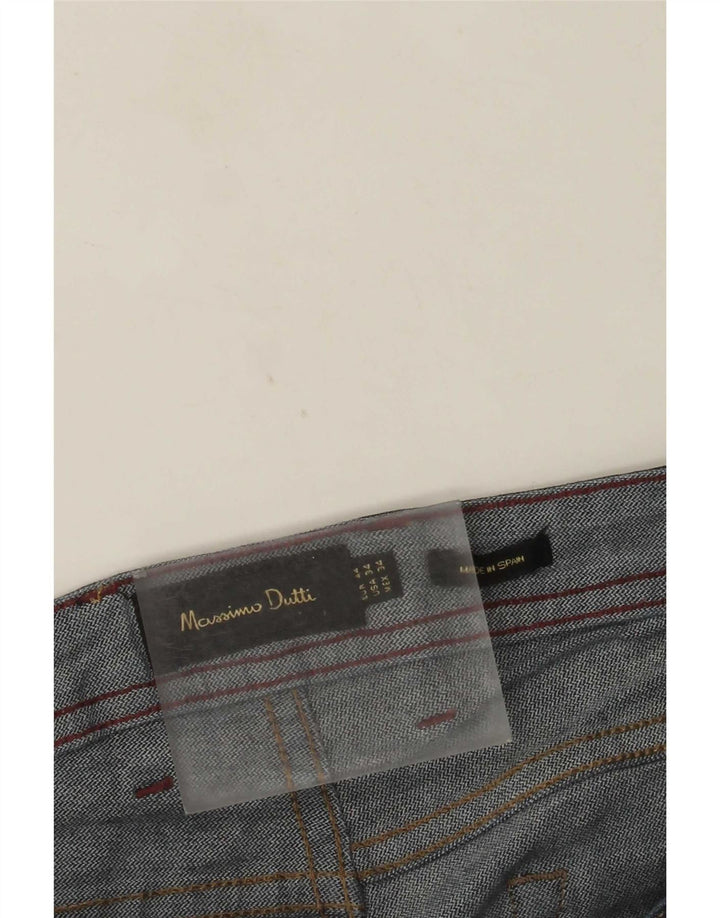 Massimo Dutti Damen Straight Jeans EU 44 Large W34 L29 Marineblau