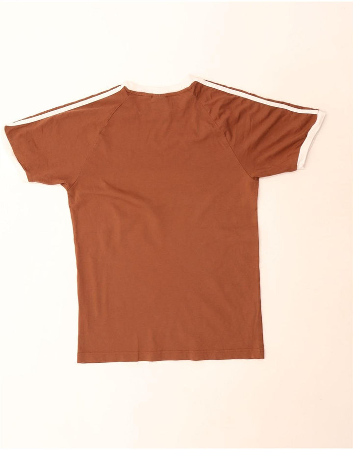 Adidas Herren T-Shirt Top Small Braun Baumwolle
