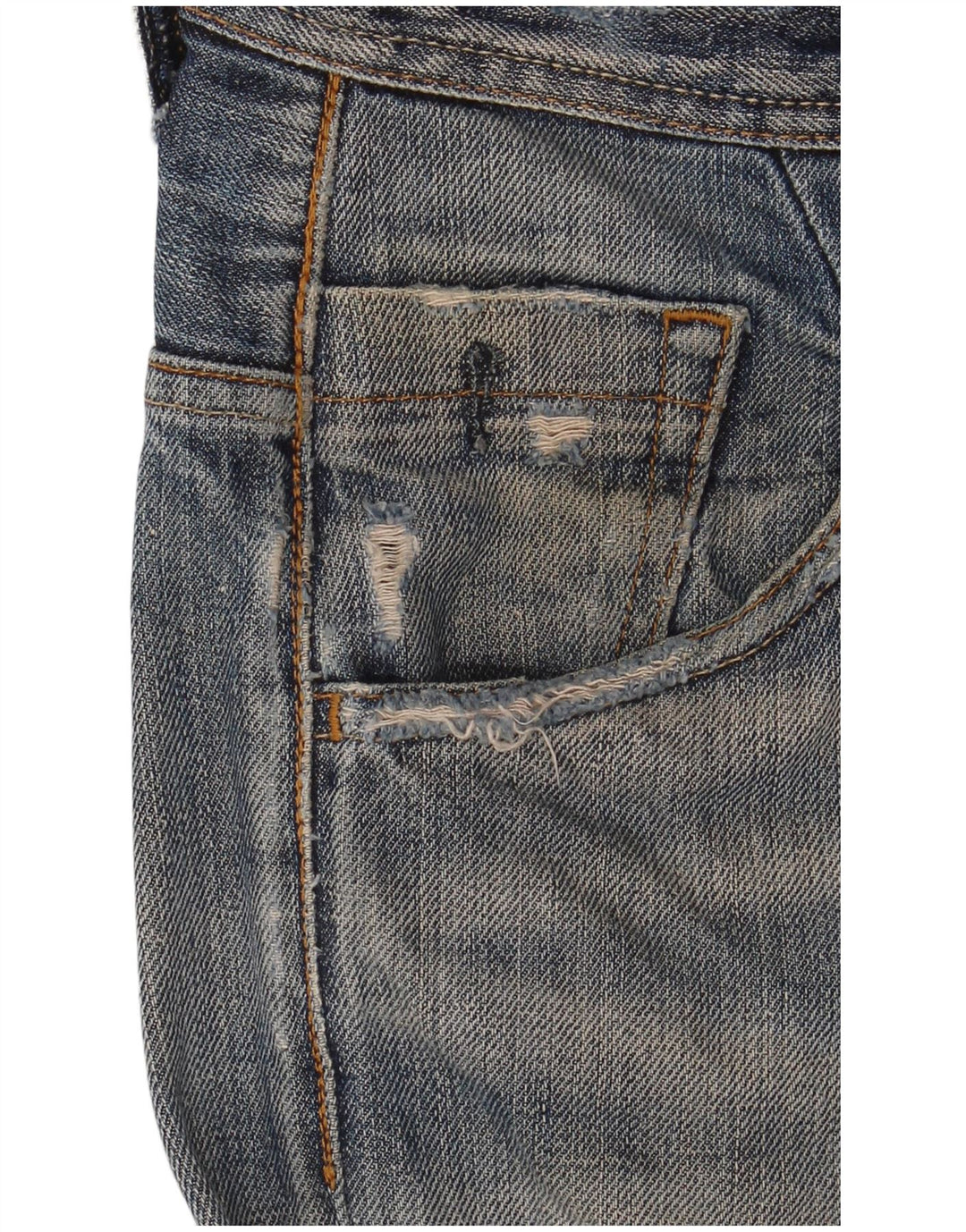 Meltin' Pot Herren Distressed Slim Jeans W28 L32 Blaue Baumwolle