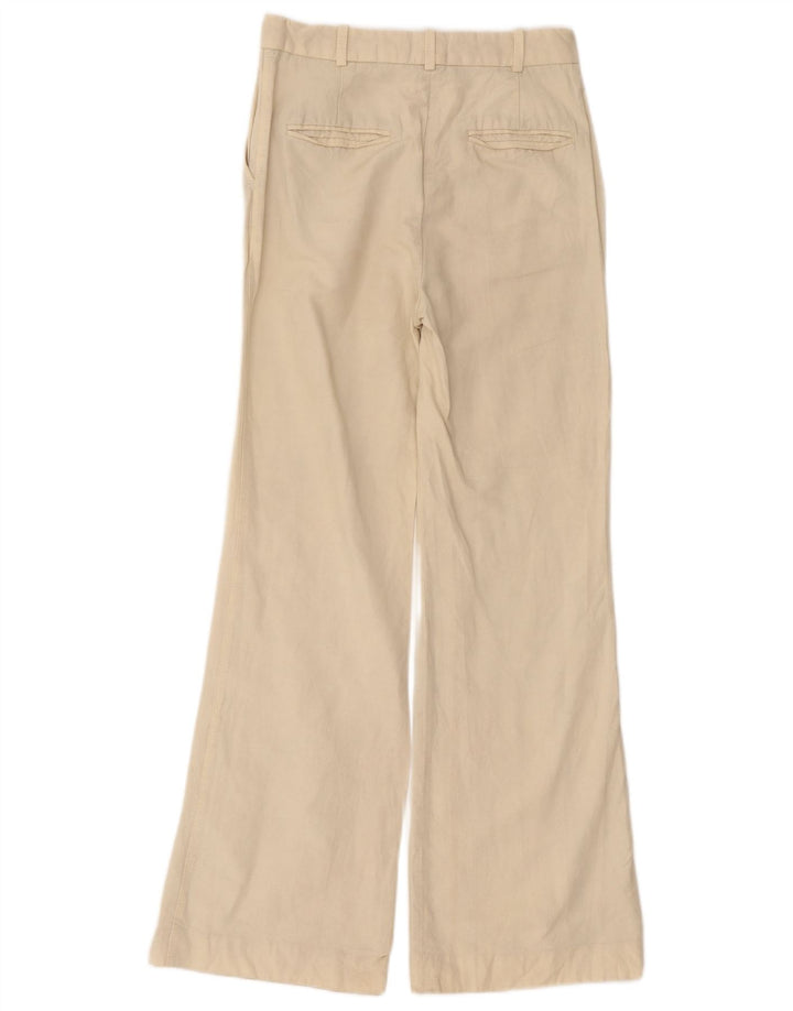 Zara Damen Bootcut Chino Hose XS W24 L30 Beige