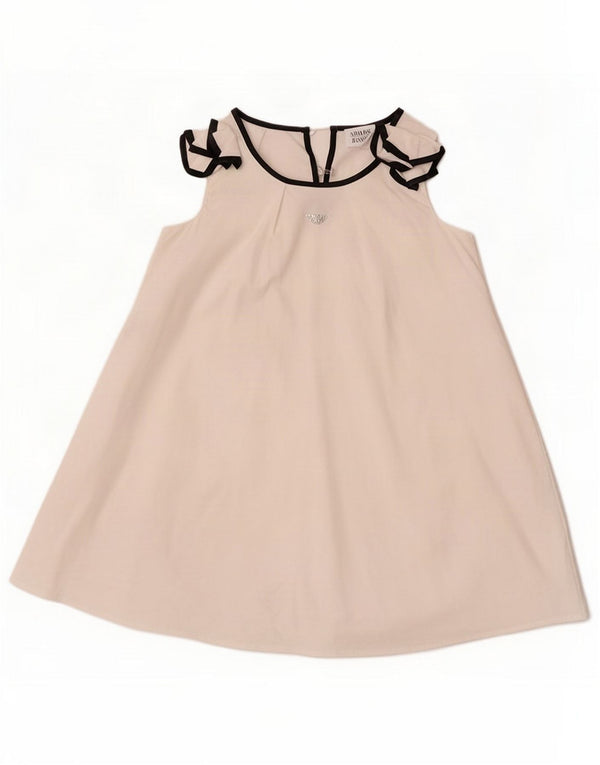 Armani Junior Mädchen ärmelloses A-Linien-Kleid 3–4 Jahre, weiße Baumwolle