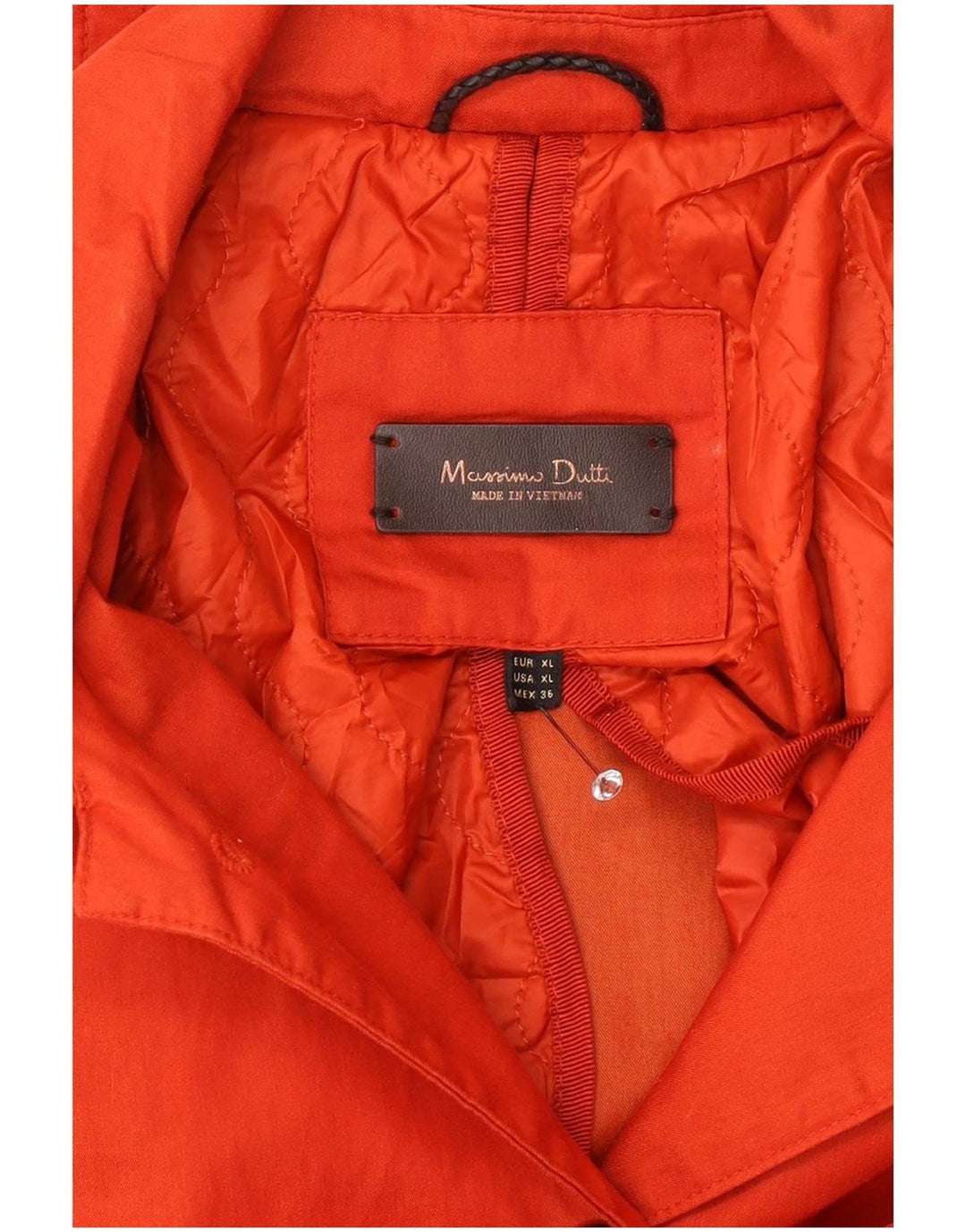 Massimo Dutti Damen Bomberjacke mit Kapuze UK 18 XL Orange Polyester