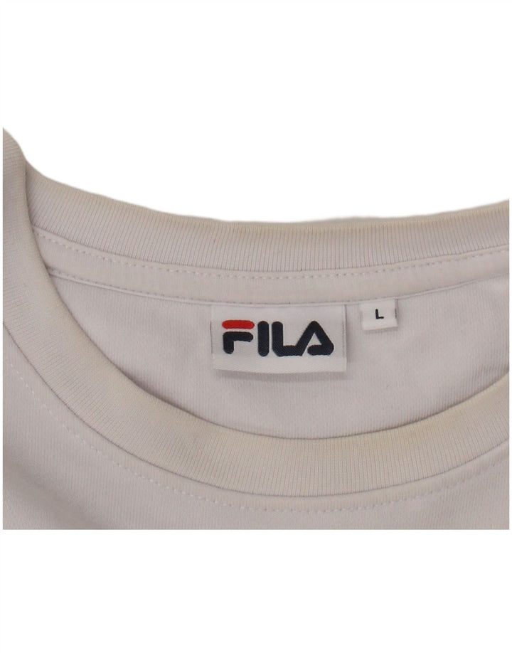 FILA Herren-Sweatshirt mit Grafik, groß, schwarze Farbblock-Baumwolle