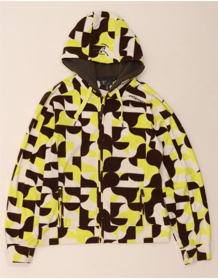 CHIEMSEE Damen-Fleecejacke mit Kapuze, UK 18, XL, mehrfarbig, geometrisch