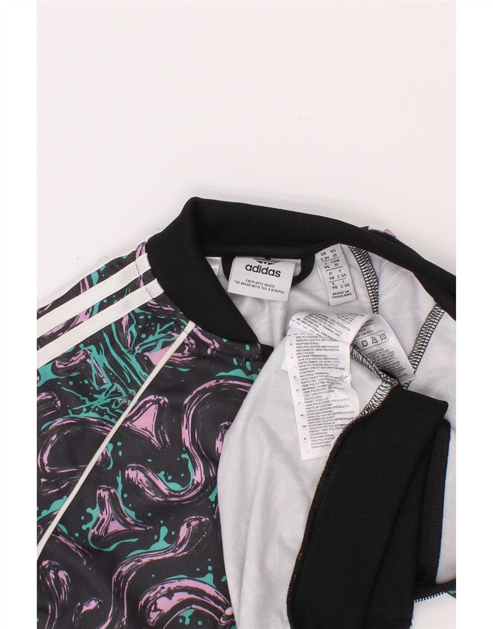 Adidas Mädchen-Trainingsanzug mit abstraktem Muster, Oberteil, Jacke, 2–3 Jahre, mehrfarbig
