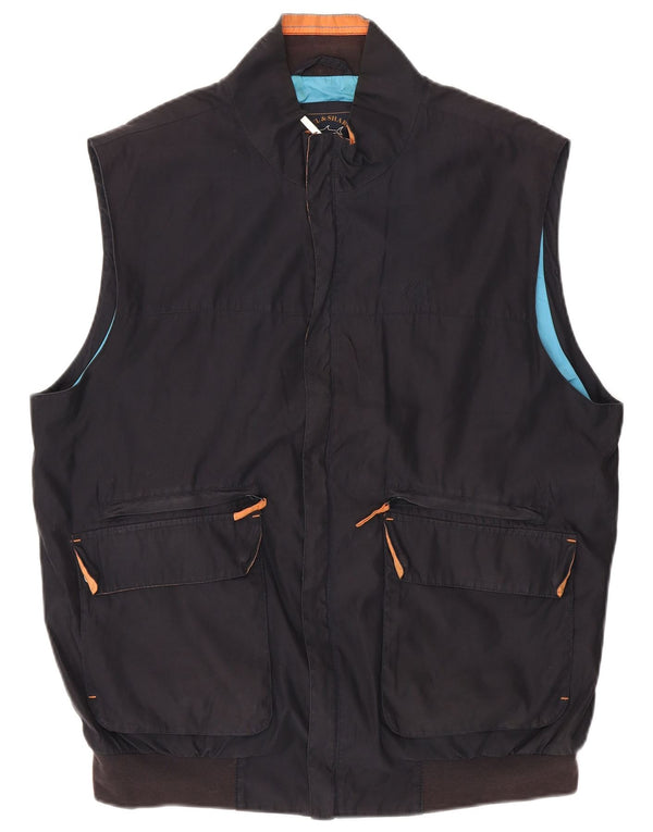 Paul & Shark Herren Yachting Utility Gilet UK 42 XL Marineblau Polyester