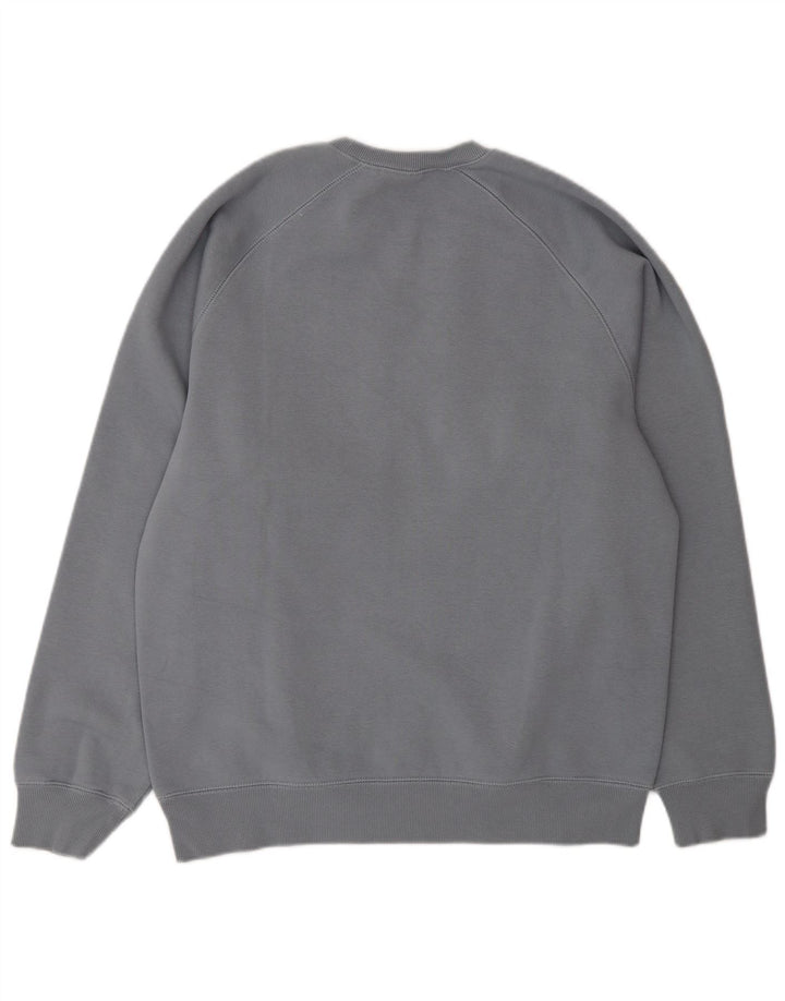 Carhartt Herren-Sweatshirt-Pullover aus mittelblauer Baumwolle