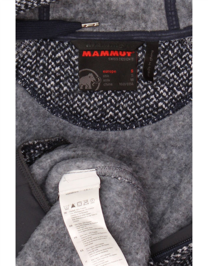 Mammut Damen-Kapuzenpullover mit Reißverschluss, klein, blau geflecktes Polyester