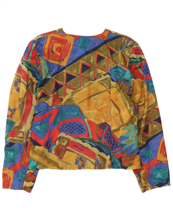 Endora Damen-Blazerjacke mit 4 Knöpfen, Gr. 14, groß, mehrfarbig, geometrisch