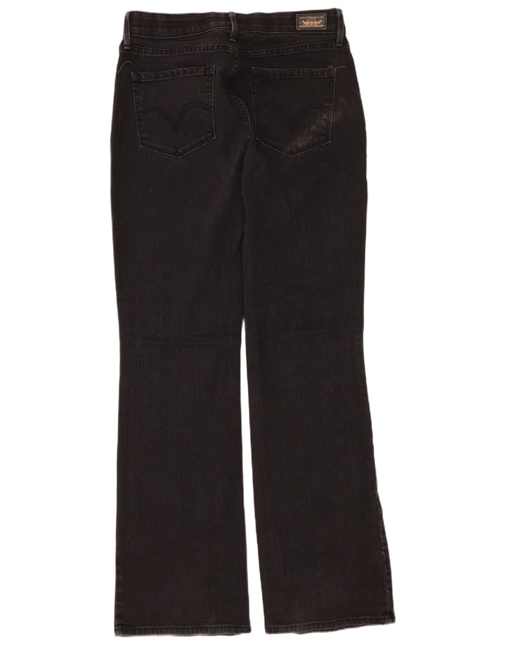 LEVI'S Damen 525 Bootcut Jeans US 10 Large W30 L30 Schwarz