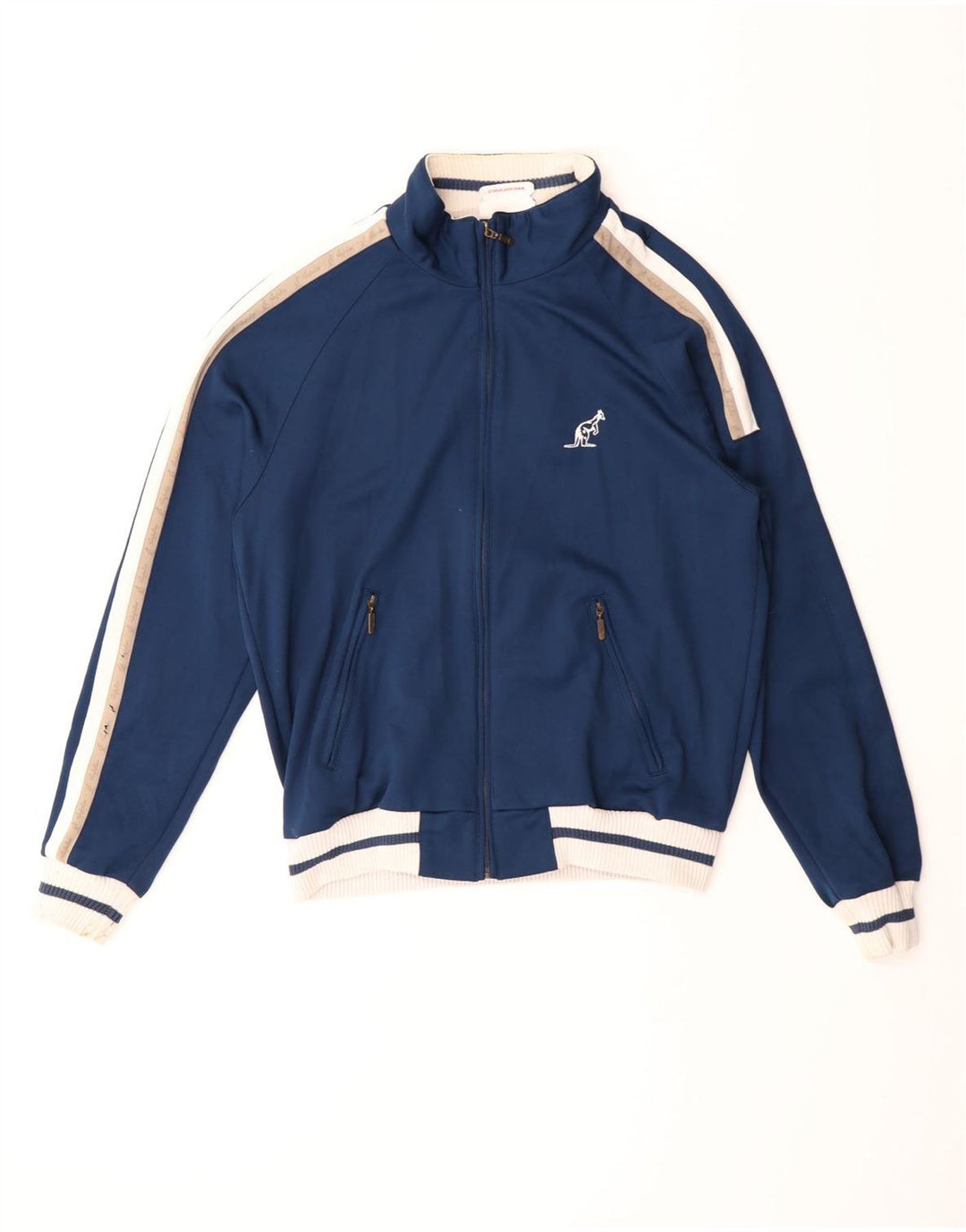 AUSTRALIAN L'ALPINA Herren-Trainingsanzug-Oberteiljacke IT 46 Small Blaues Polyester