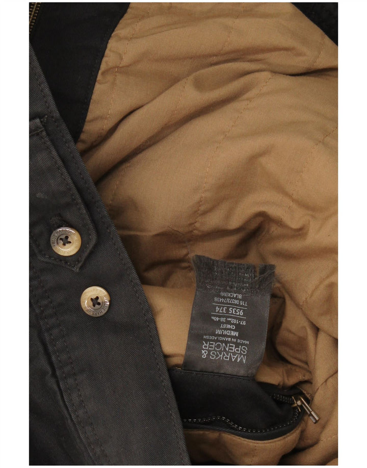 Marks & Spencer Herren Bomberjacke UK 38 Medium Schwarz