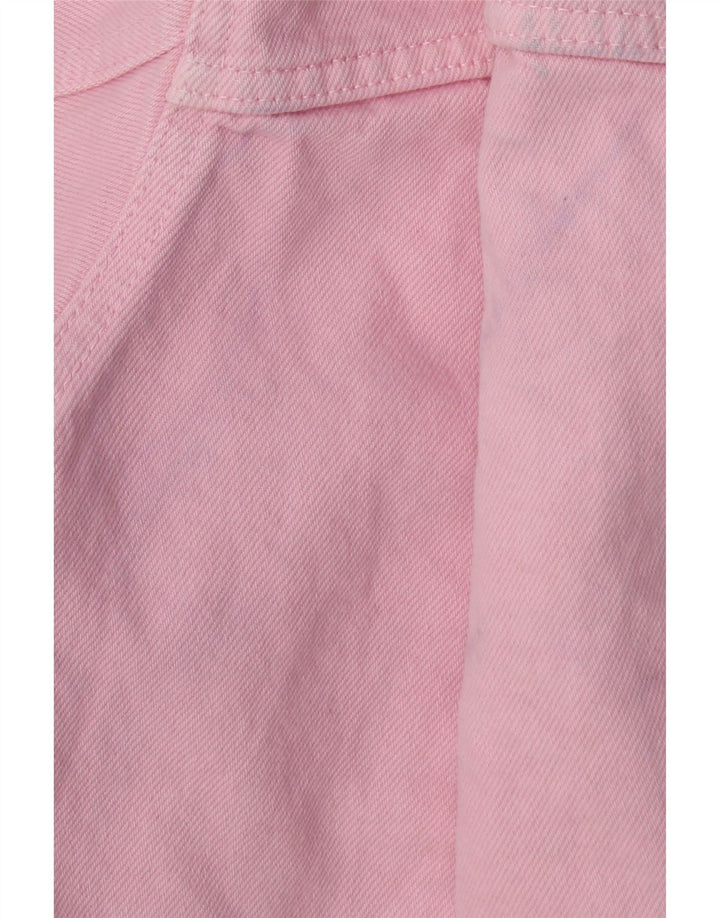 ZARA Damen Übergroße Jeansjacke UK 10 Small Rosa Baumwolle