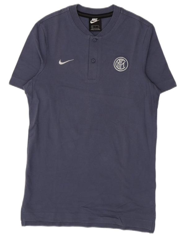 Nike Herren Inter Mailand T-Shirt Top Small Blau Baumwolle