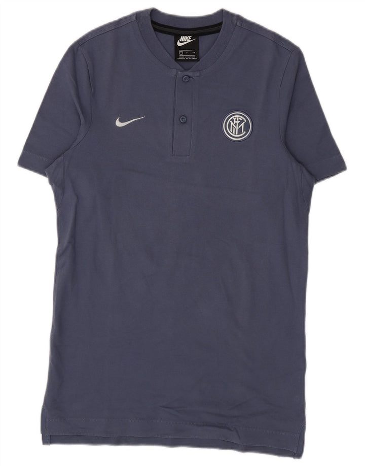 Nike Herren Inter Mailand T-Shirt Top Small Blau Baumwolle
