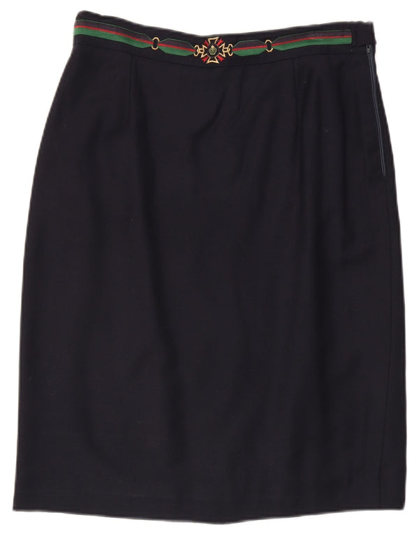 Marly's Damen Bleistiftrock IT 48 XL W32 Marineblau