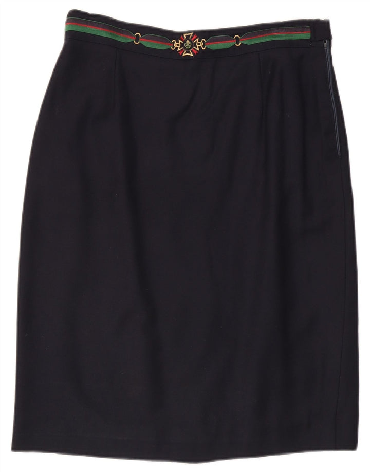 Marly's Damen Bleistiftrock IT 48 XL W32 Marineblau