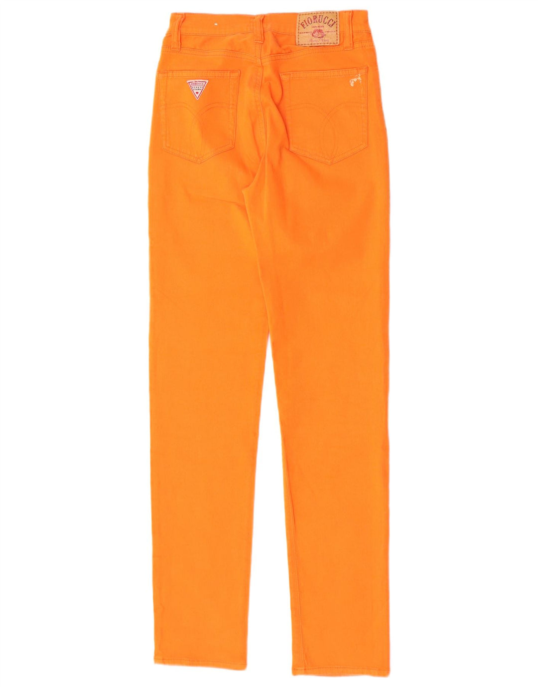 Fiorucci Damen Slim Jeans W28 L30 Orange Baumwolle