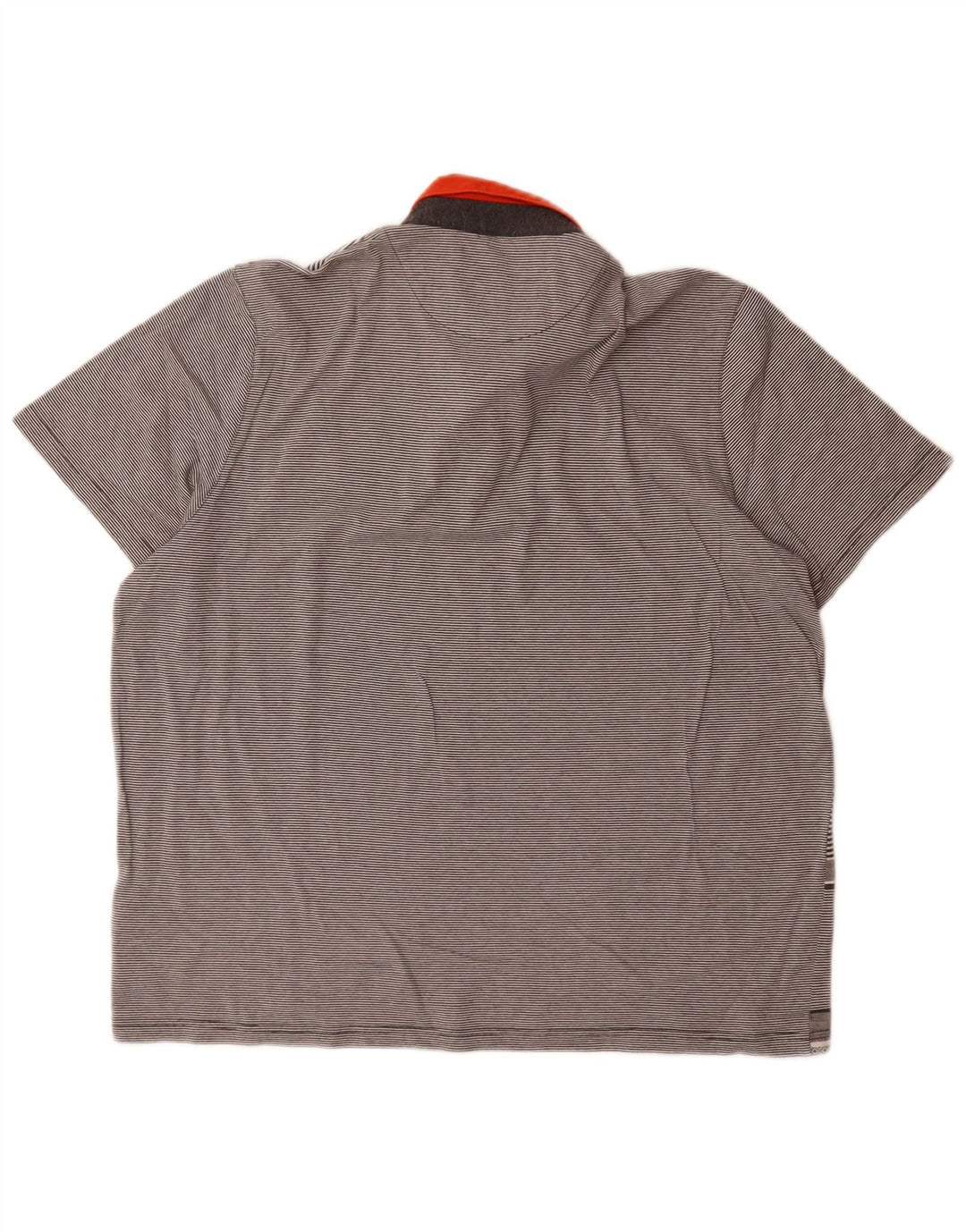 Ted Baker Herren-Poloshirt, Größe 6 2XL, grau gestreifte Baumwolle