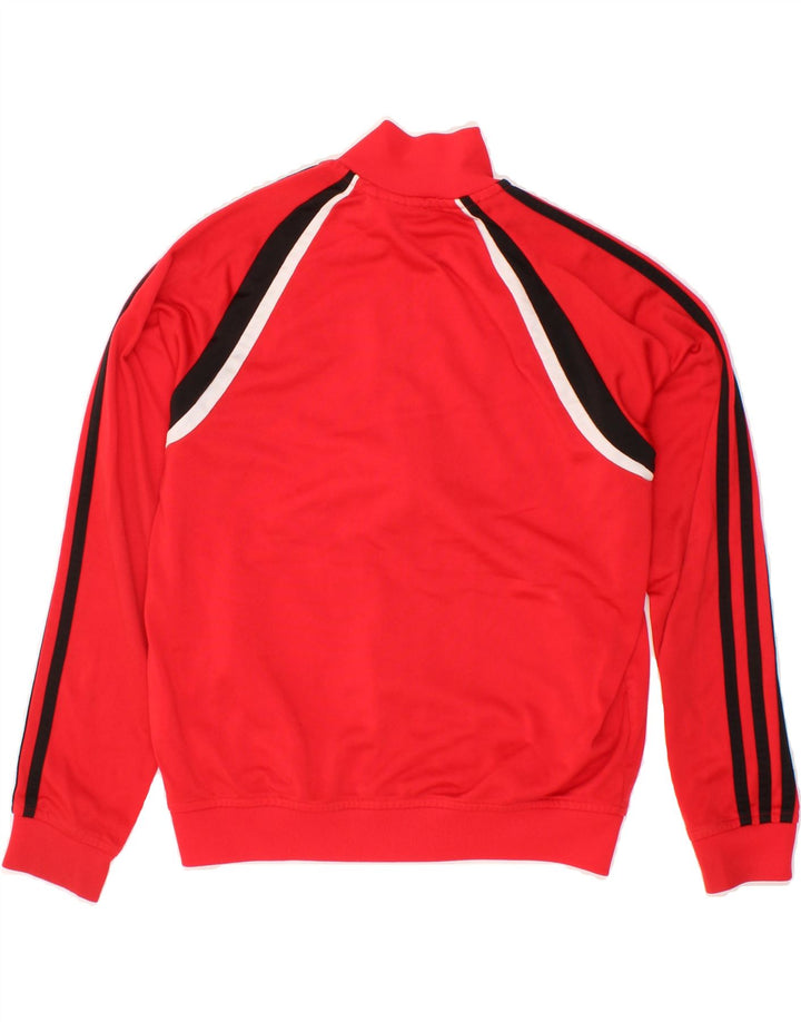 ADIDAS Boys Tracksuit Top Jacket 11-12 Years Red Colourblock Polyester Vintage Adidas and Second-Hand Adidas from Messina Hembry 