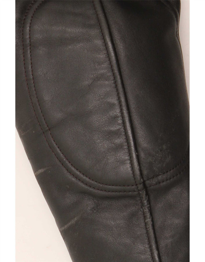 Belo Tours Herren Leder Racer Jacke EU 50 Large Schwarz