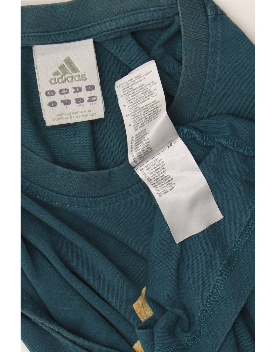 ADIDAS Mens Graphic Vest Top Large Green Cotton