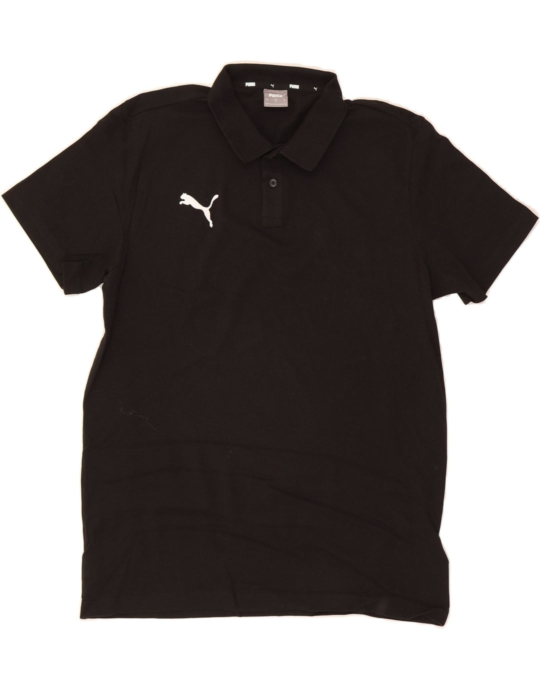 PUMA Mens Polo Shirt Large Black Cotton Vintage Puma and Second-Hand Puma from Messina Hembry 
