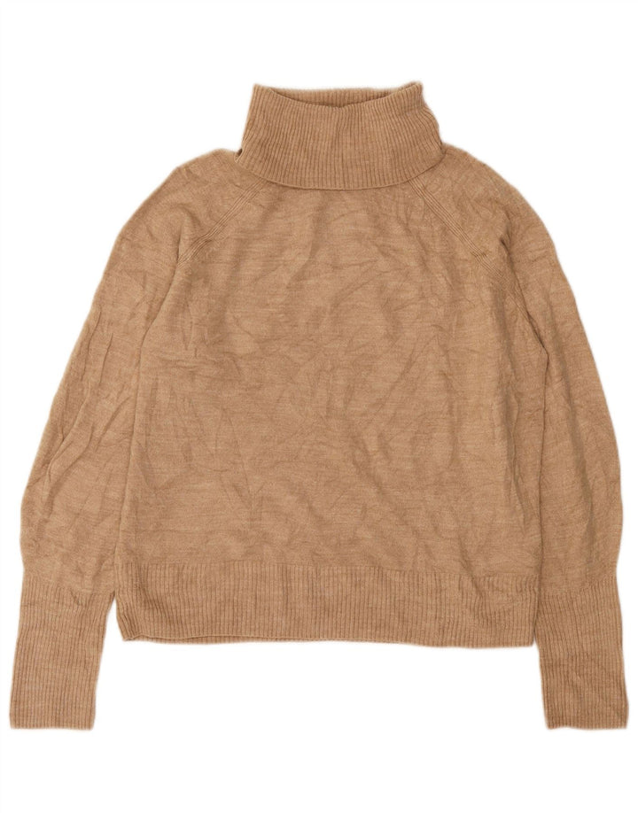 Marks & Spencer Rollkragenpullover für Damen, UK 14, Mittelbeige, Acryl