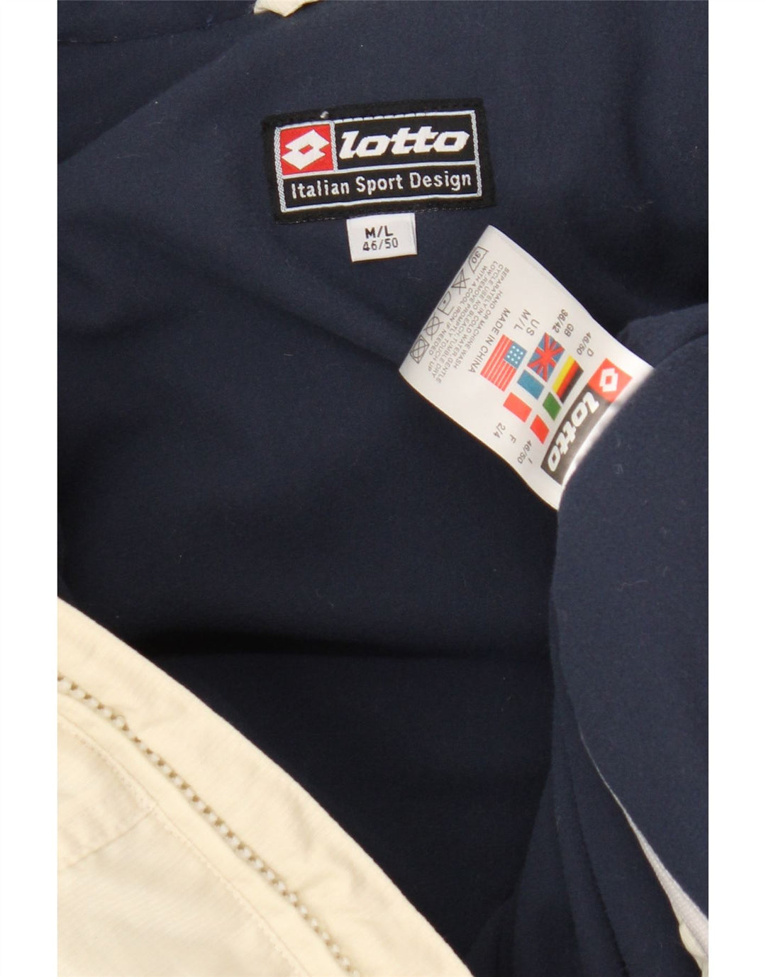Lotto Herren Wattierte Jacke UK 36/42 Medium Off White Nylon