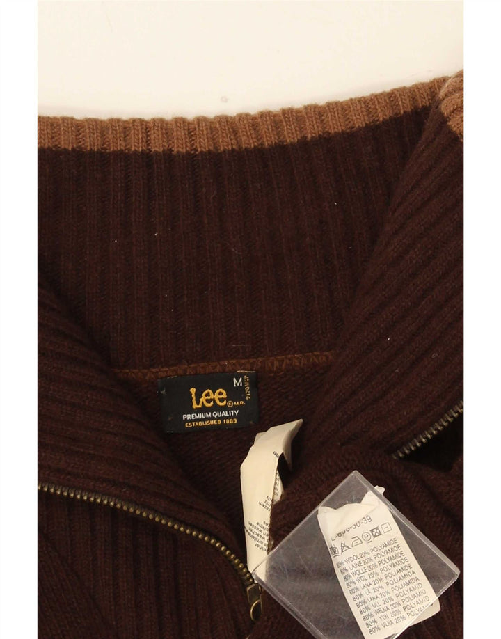Lee Herren-Cardigan mit Grafik, mittelbraune Wolle