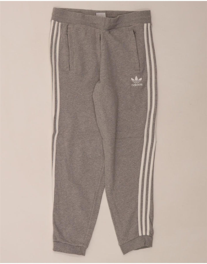 ADIDAS Herren-Trainingshose, Jogginghose, groß, graue Baumwolle