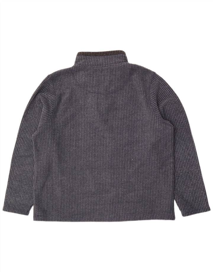 WEIRD FISH Herren-Fleecepullover mit Reißverschluss am Hals, 2XL, blaues Polyester