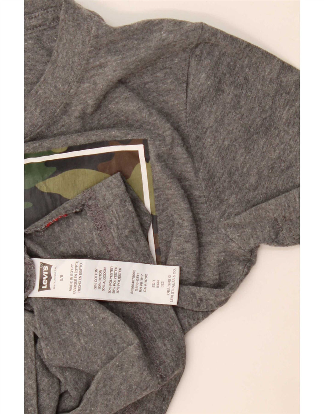 Levi's Jungen-T-Shirt mit Grafik, 5–6 Jahre, graue Baumwolle