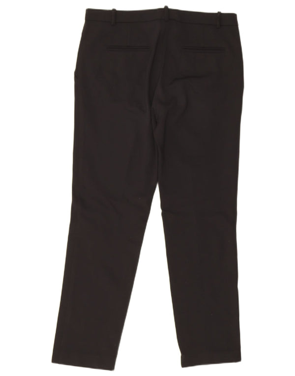 Pinko Damen Slim Chinohose UK 10 Small W28 L27 Schwarze Viskose