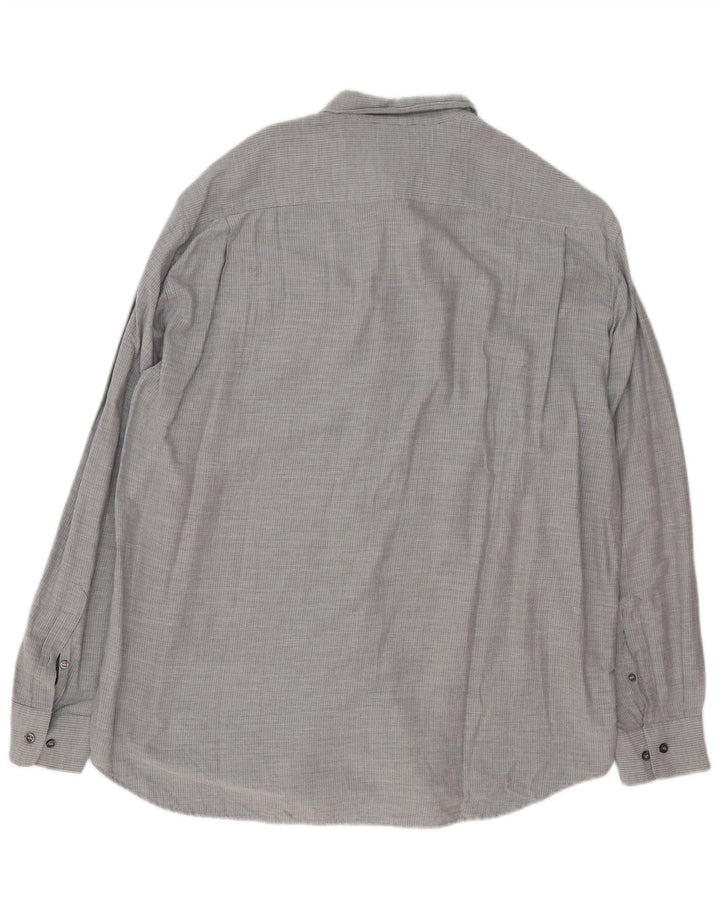 Cacharel Herrenhemd Größe 43 17 XL Graue Baumwolle