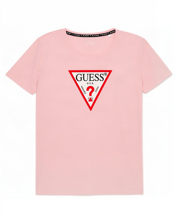 Guess Grafik-T-Shirt-Oberteil für Damen, Gr. 14, Rosa